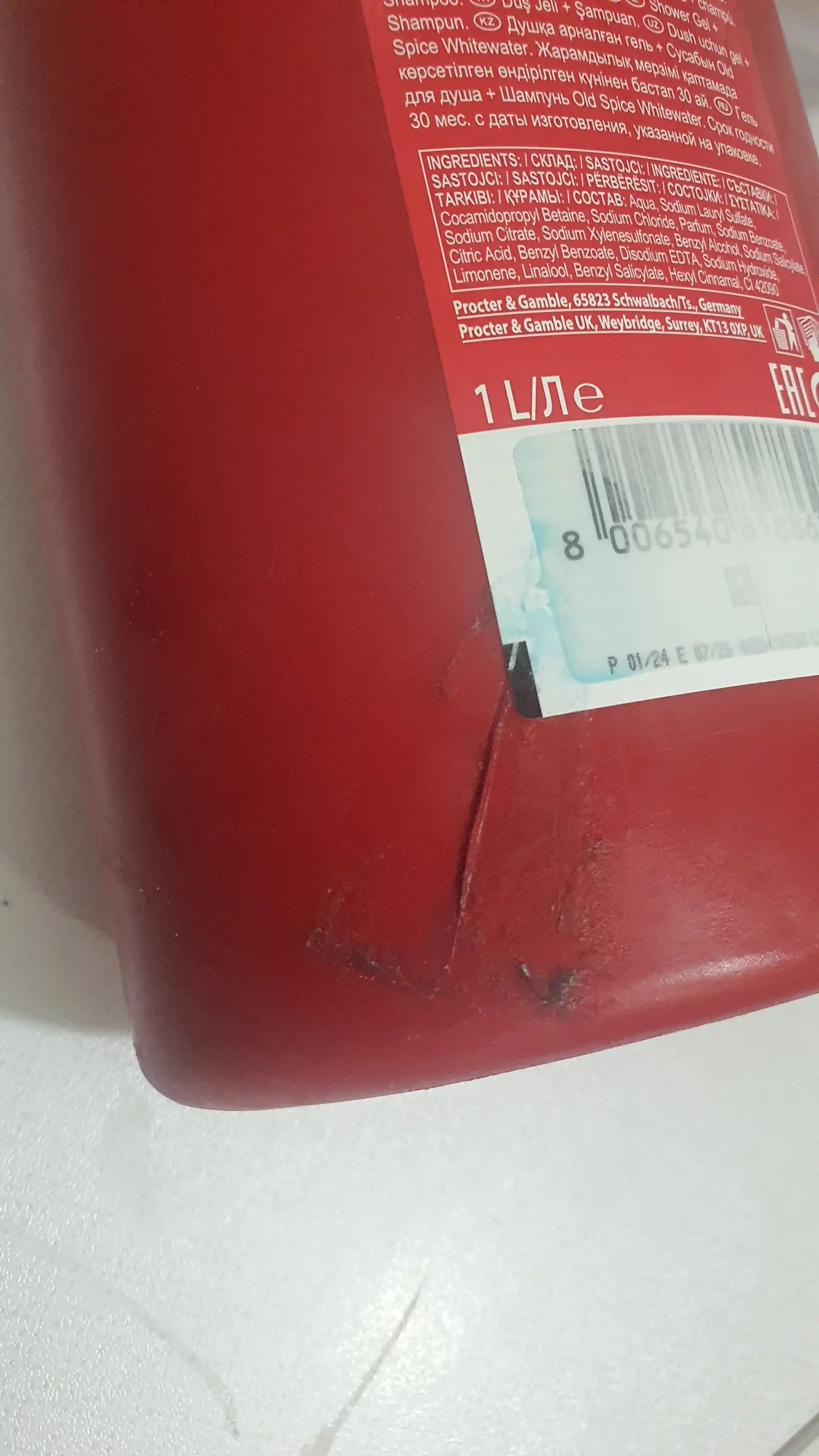 Old Spice гель для душа 3в1 Whitewater, 1л