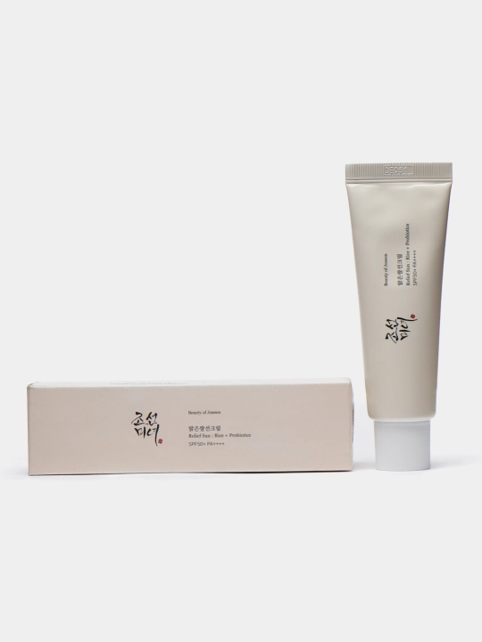 Quyoshdan himoya qiluvchi krem Beauty of Joseon: guruch va probiotiklar SPF 50+ PA++++
