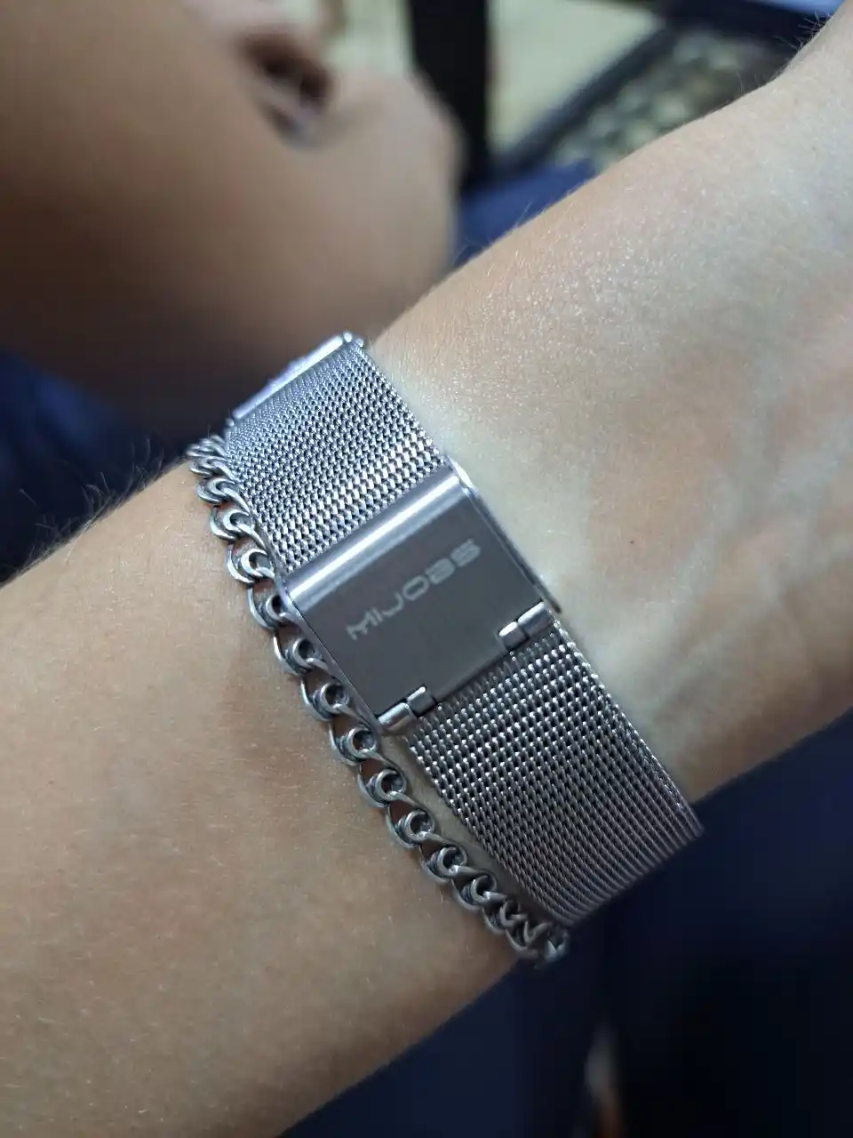 Ремешок для Xiaomi Mi Band 3/4/5/6/7/8, металлический, миланская петля
