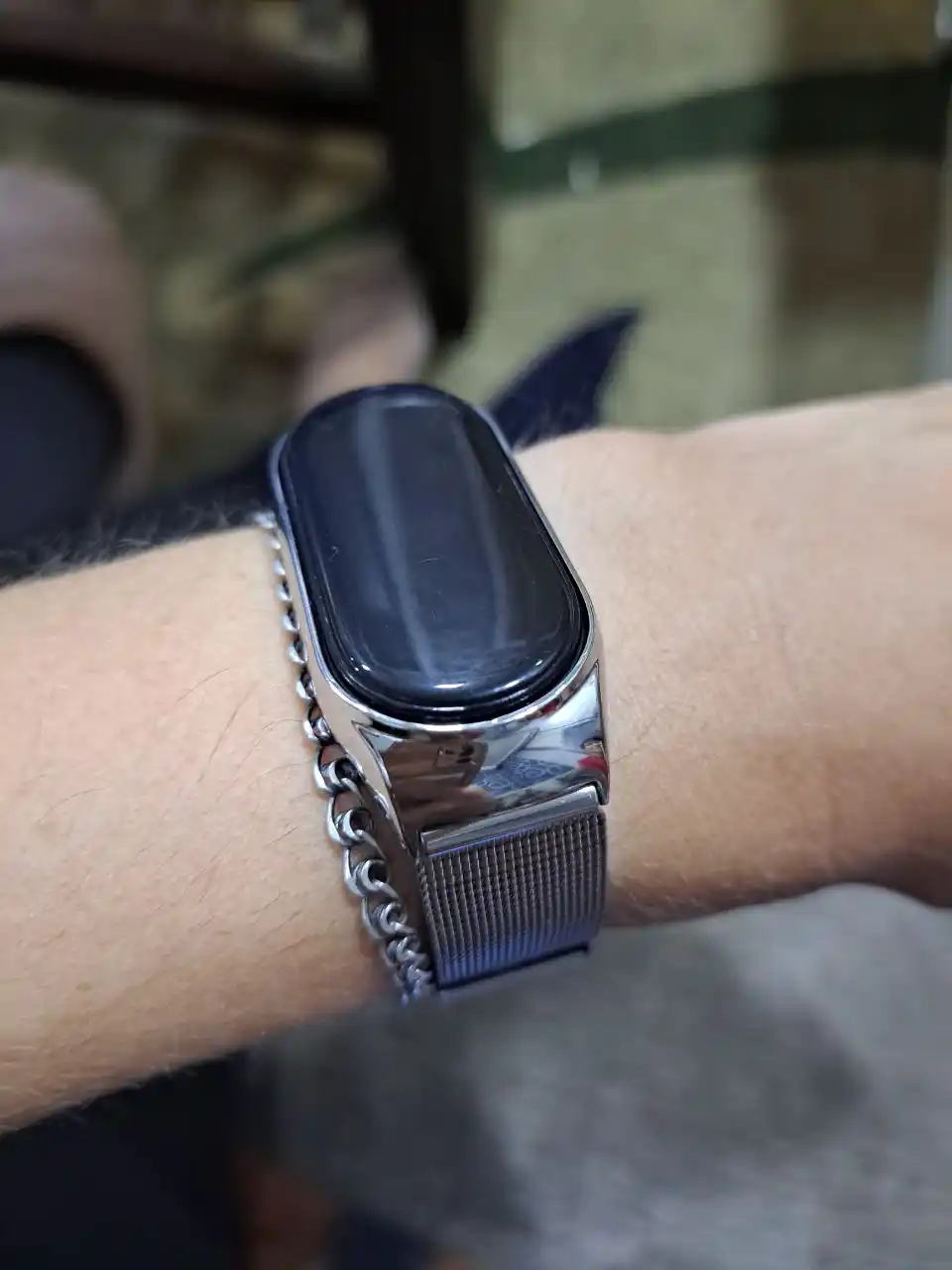 Ремешок для Xiaomi Mi Band 3/4/5/6/7/8, металлический, миланская петля