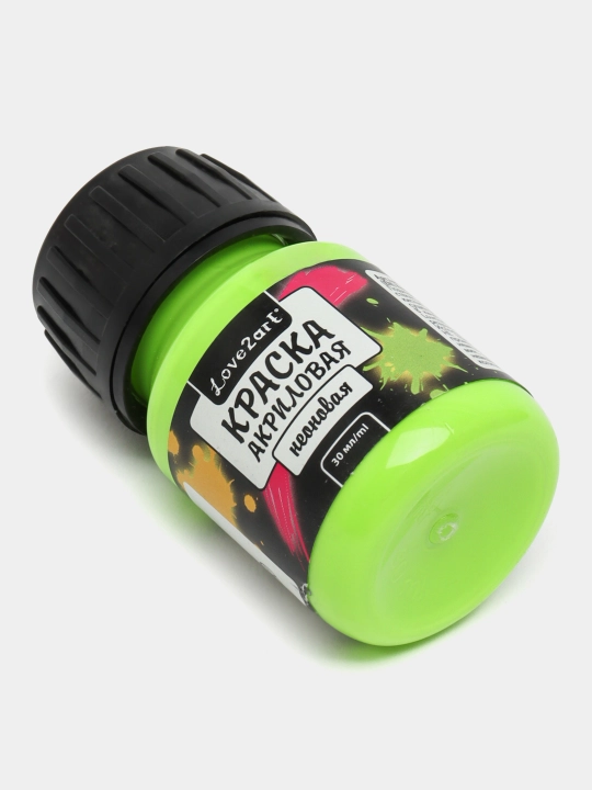 Akril bo'yoq Love2art bezatish uchun neon NCAP-30, 04 yashil, 30 ml