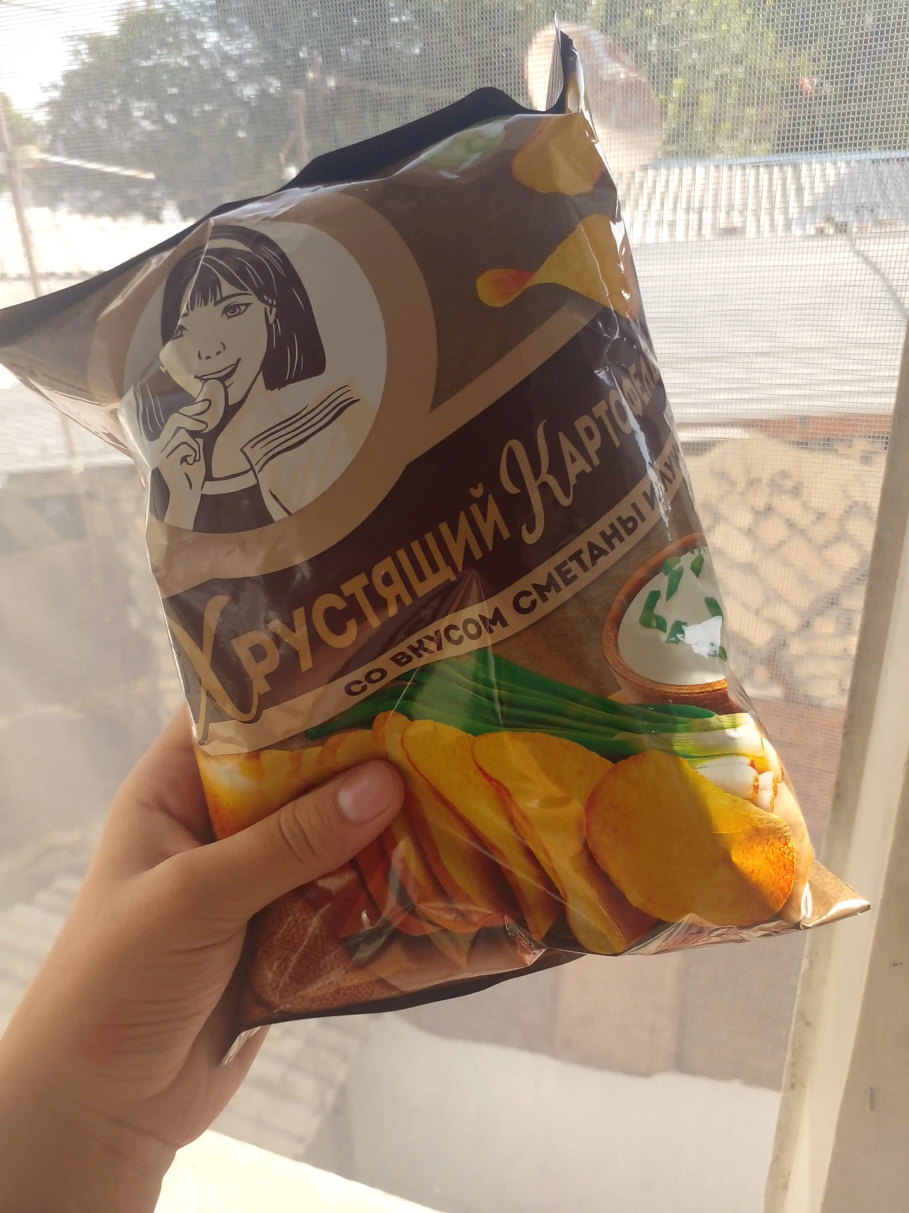 Чипсы Хрустящий картофель в ломтиках, Сметана и лук, 70 г