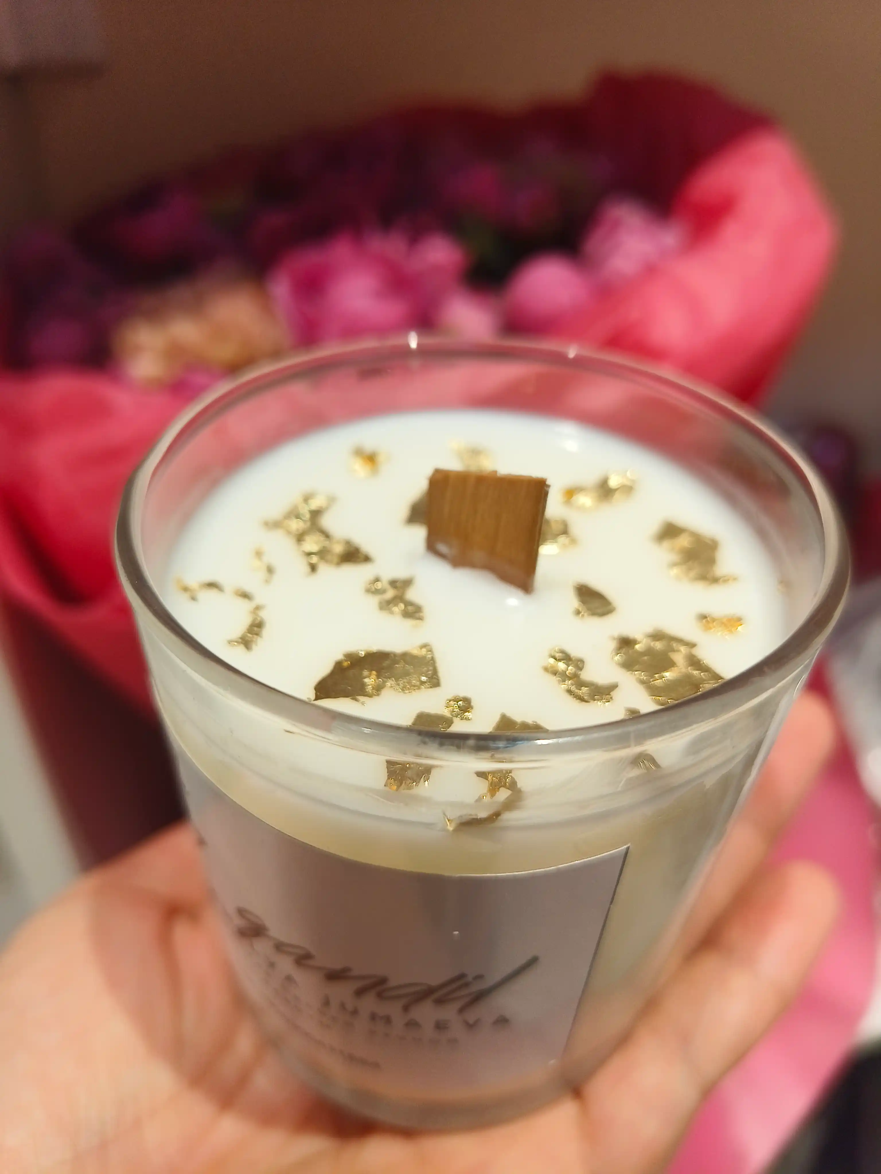 Idishli shamlar yasash uchun Tabiiy soya konteyner mumi, 1 kg