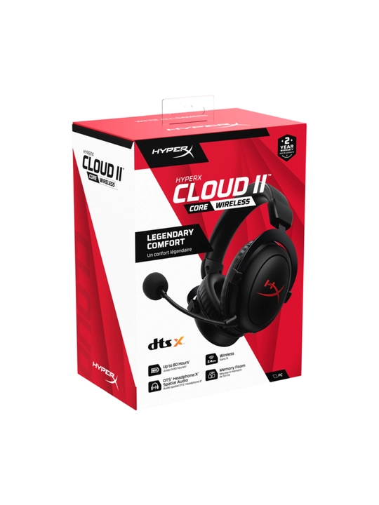 Simsiz o'yin minigarnituralari HyperX Cloud II Core Wireless eshitish vositasi, 6Y2G8AA
