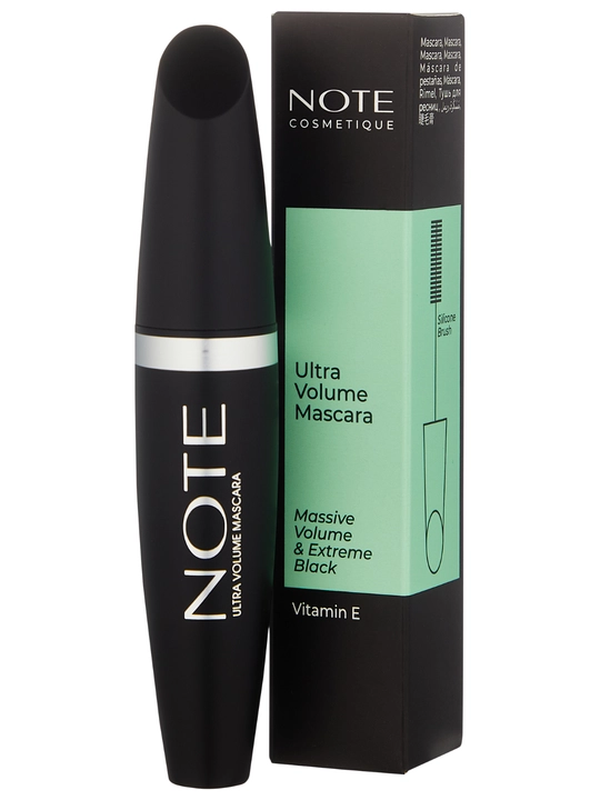 Note ULTRA VOLUME MASCARA tush, 6 ml, hajm beruvchi, kiprik tushi