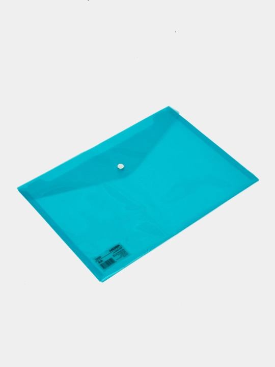Deli E5505 tugmali konvert-papka, A4, ko‘k, 3 donadan