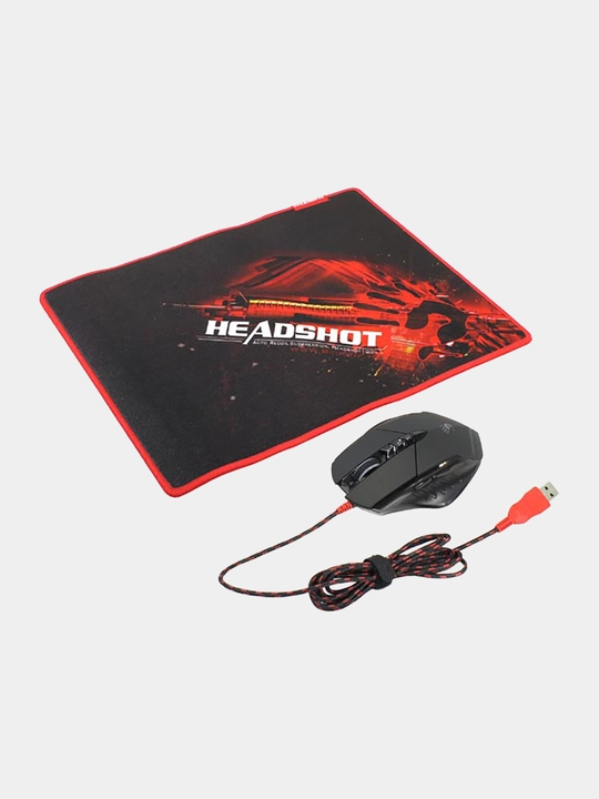 Игровая проводная мышка и коврик Bloody V7M71 - 