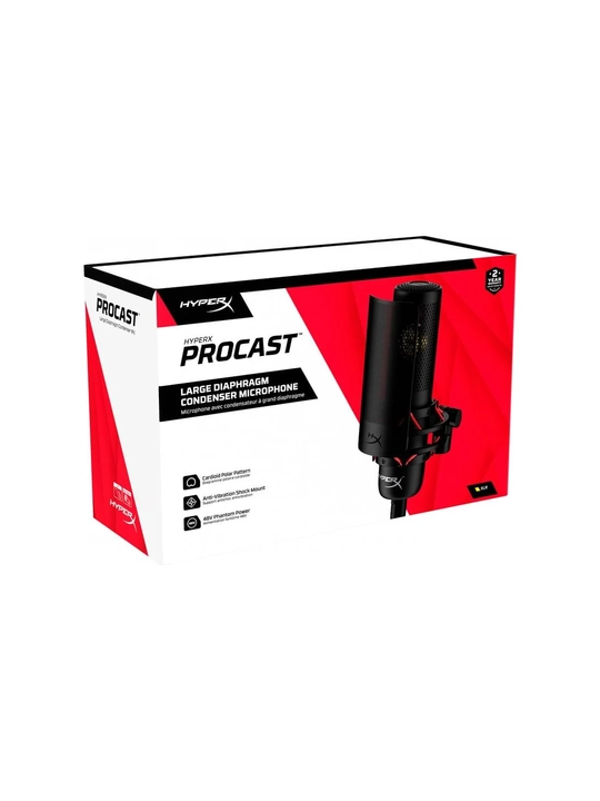 Игровой микрофон HyperX ProCast Mic, студийная запись