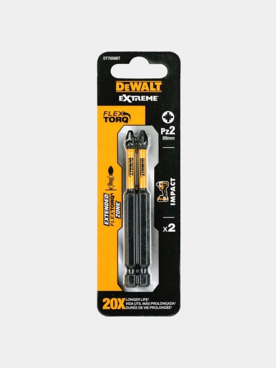 Bit to'plami DeWALT FLEXTORQ PZ, 2 * 89 mm, 2 dona, DT70566T-QZ - 