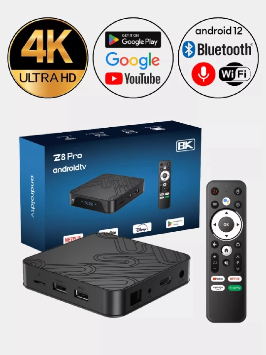 Smart Box tv televizor uchun pristavka TV box Q5, Z6, Z8 Pro, X Box, P5, P7 Android TV