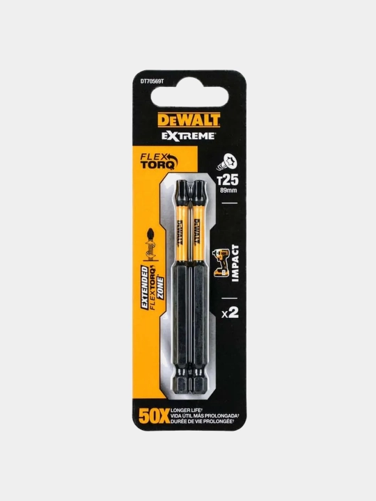 Bit to'plami DeWalt FLEXTORQ Т, 25*89 мм, 2 шт, DT70569T-QZ - 