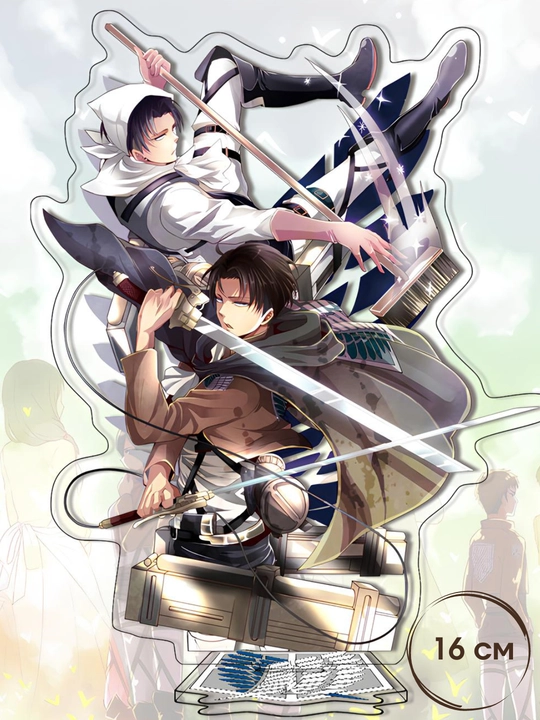 Acrylic anime figure "Attack on Titan" Levi, Eren, Mikasa, Armin 16 sm - 