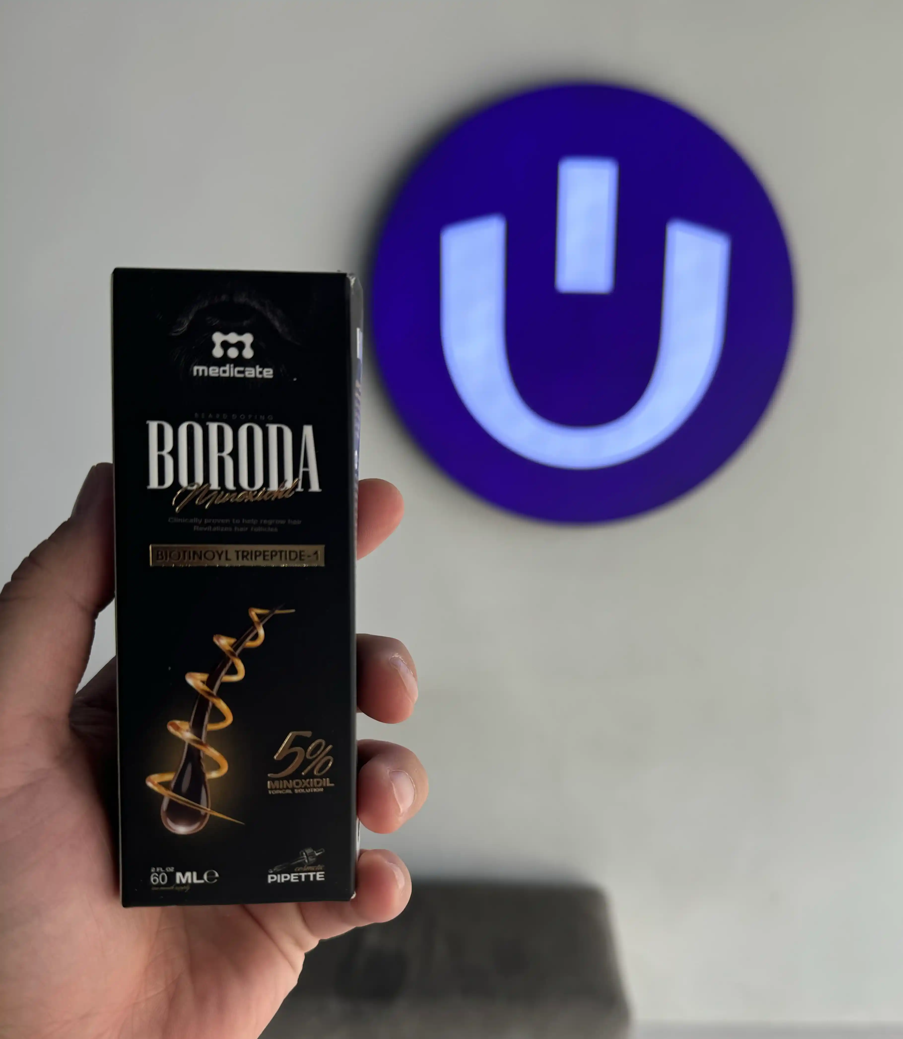 BORODA средство для роста бороды minoxidil 5%, 60 мл + пипетка с дозатором