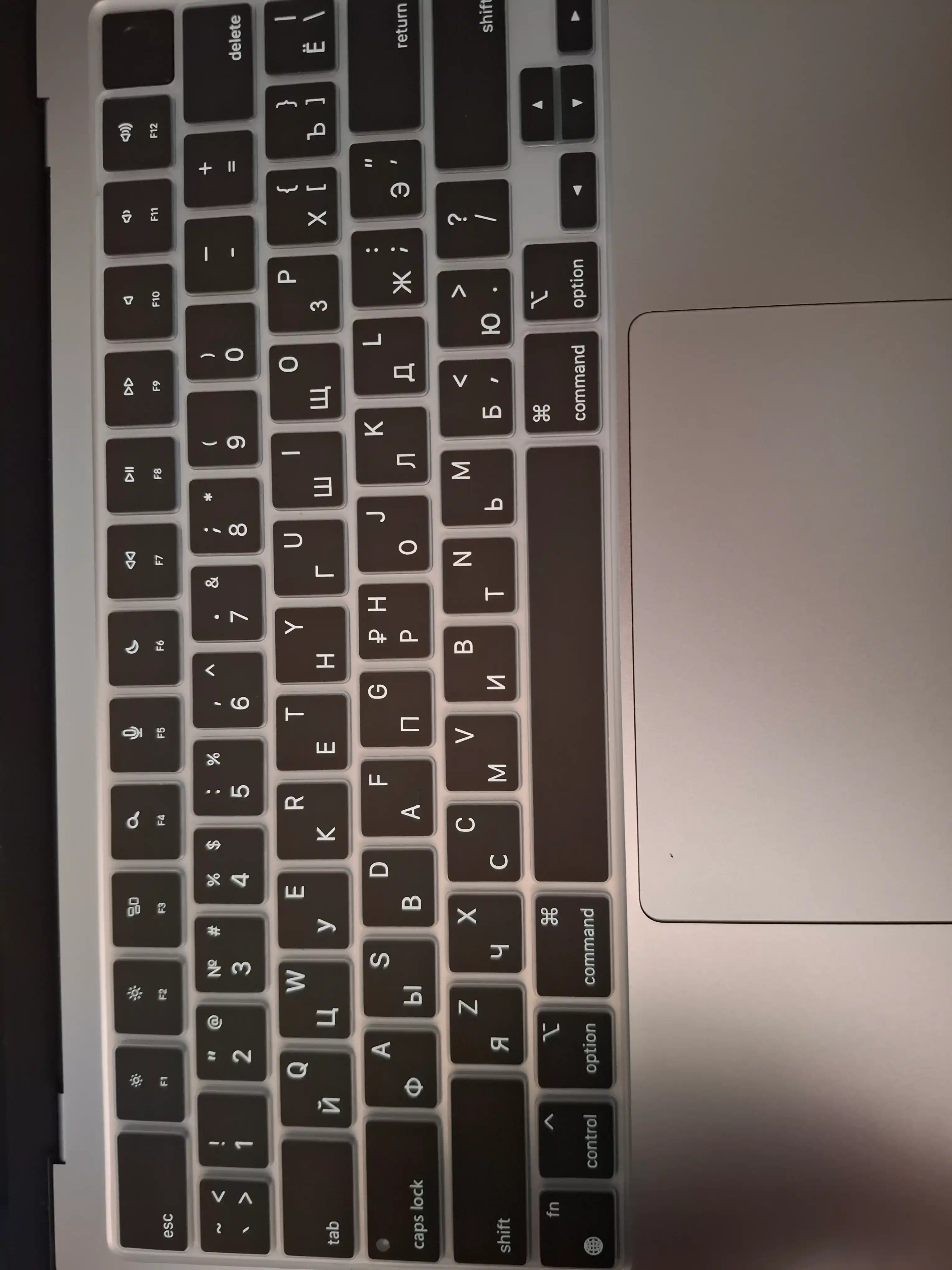 Накладка на клавиатуру для MacBook, Rus/Eng, русский