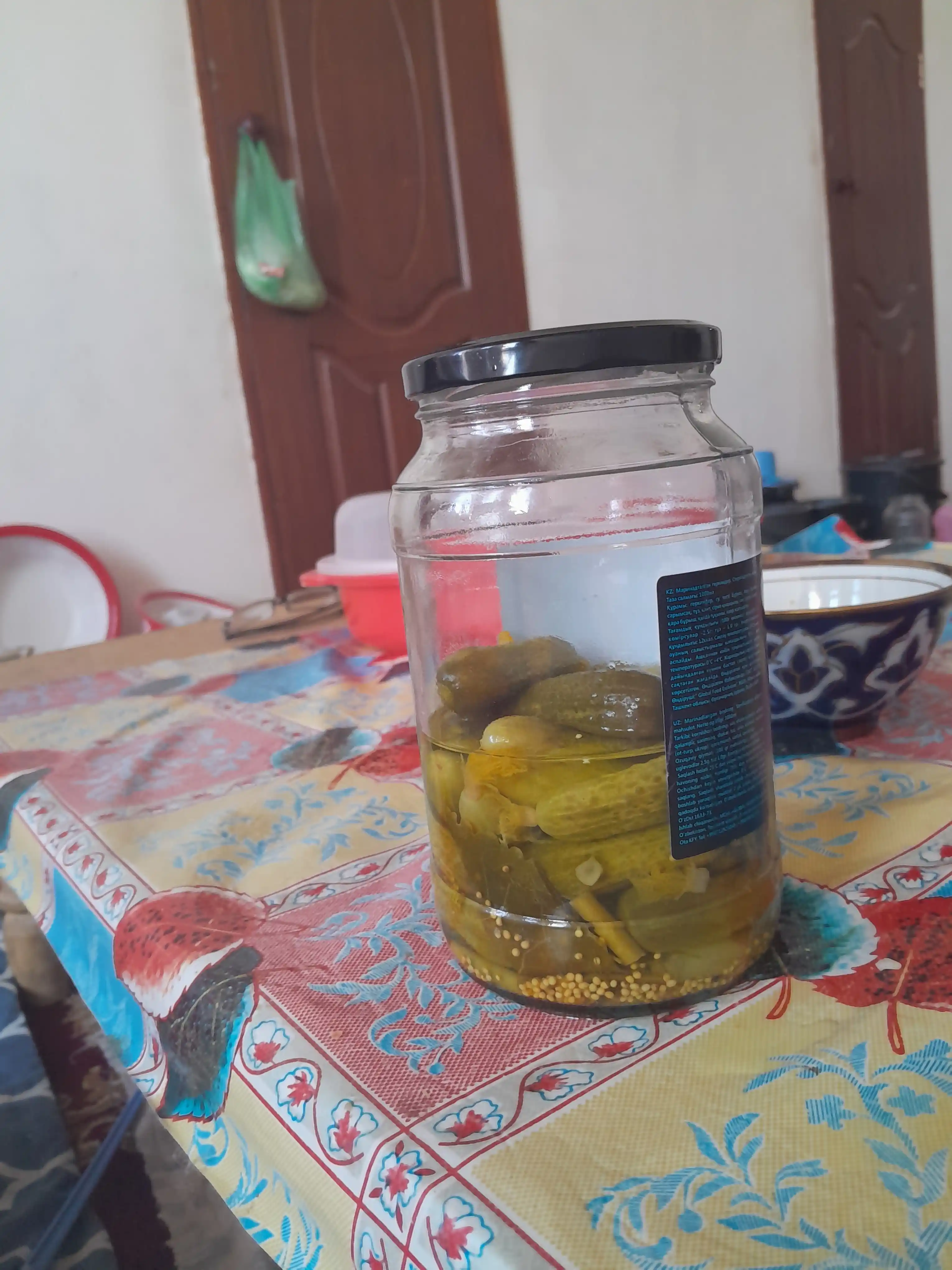 Bodring Korishonlar (3-6 sm), marinadlangan, shisha bankada, 1 litrdan