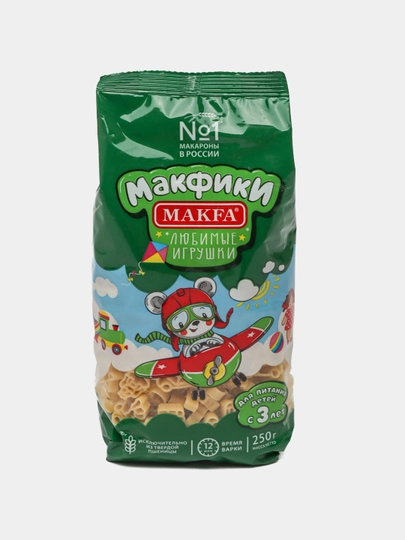 Макароны Макфики Любимые игрушки Makfa, 250 g — KONTI-P124BE2