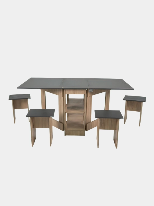 Складной стол и 4 стула AIKO Vibe, комплект мебели для кухни, 160 x 80 x 75 см