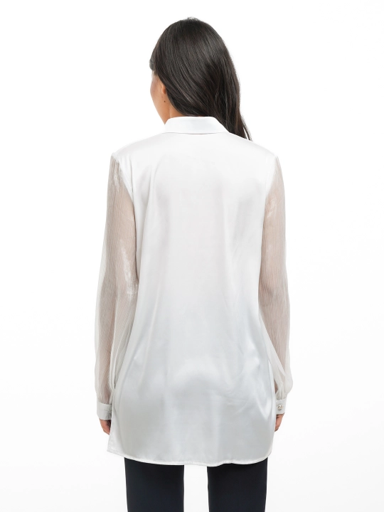 Женская рубашка, с декоративным цветком, DEGO, 44-S  50-2XL