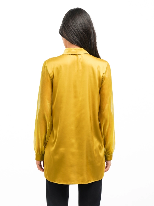 Женская рубашка, с декоративным цветком, DEGO, 44-S  50-2XL