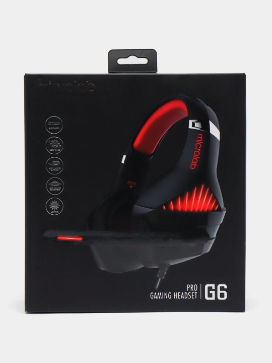 Simli quloqchinlar Microlab G6 RED-BLACK + BLUE-BLACK
