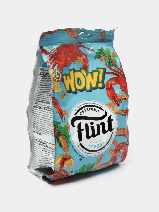 Сухарики Flint, со вкусом краба, 190 гр