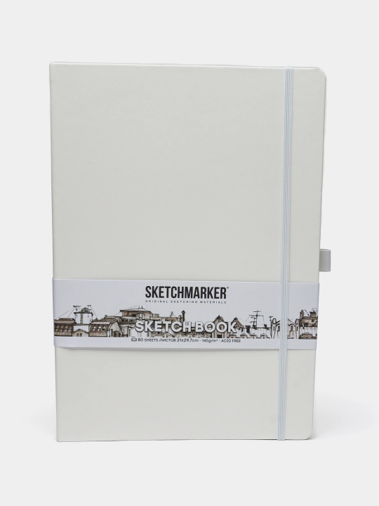 Eskiz kitobi Sketchmarker qattiq muqovali, 140 g/m2, 21 x 30 sm, 80 varaq