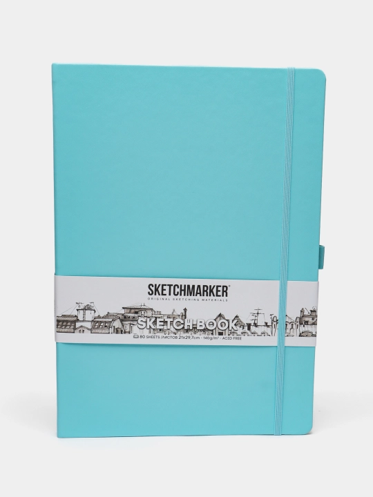 Блокнот для зарисовок Sketchmarker в твердой обложке, 140 г/м2, 21 x 30 см, 80 листов