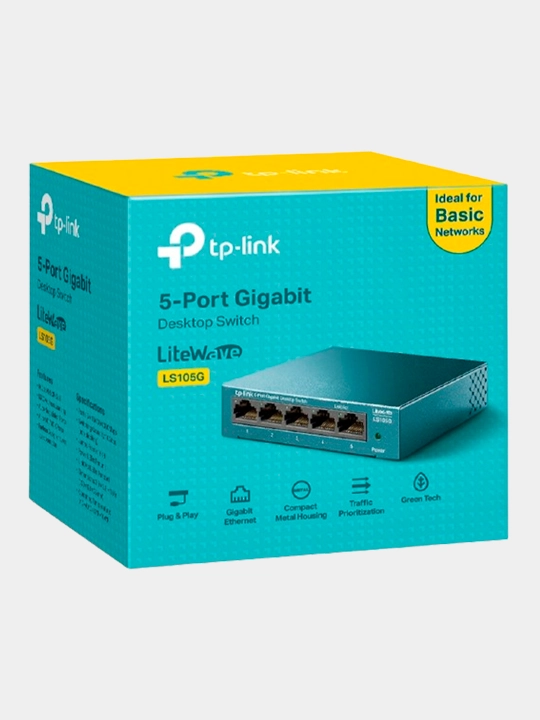 TP Link LS105G 5 portli gigabitli stol kommutatori, 10/100/1000 Mbit/s, switch - 
