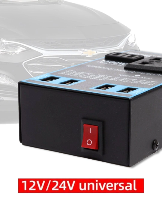 Avtomobil invertori 12/24 V dan 220 V ga, 1500 W, rozetka va 4 ta USB port