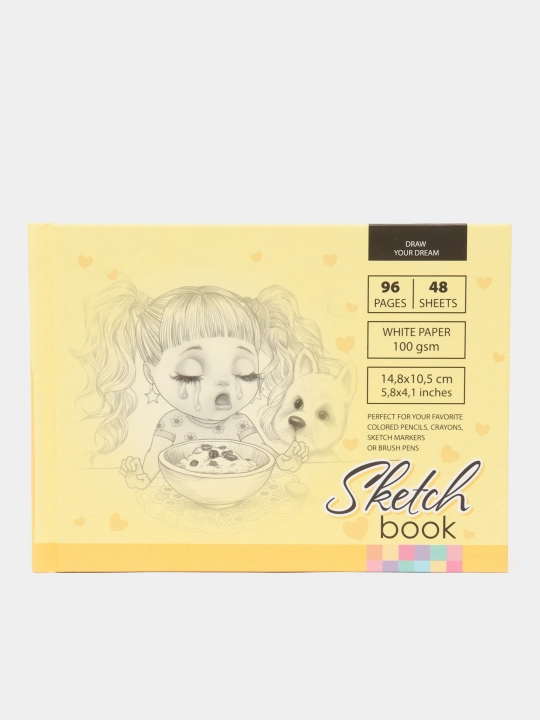 Sketchbuk Fresh 21412, matli laminatsiya, 7BS, 148 * 105 mm, A6, 48 varaq