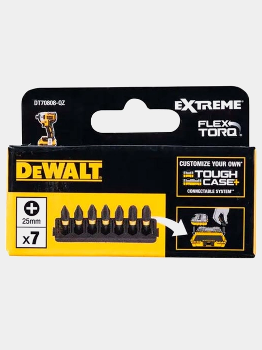 Набор бит DeWALT FLEXTORQ PH 25мм 7 шт DT70808-QZ - 