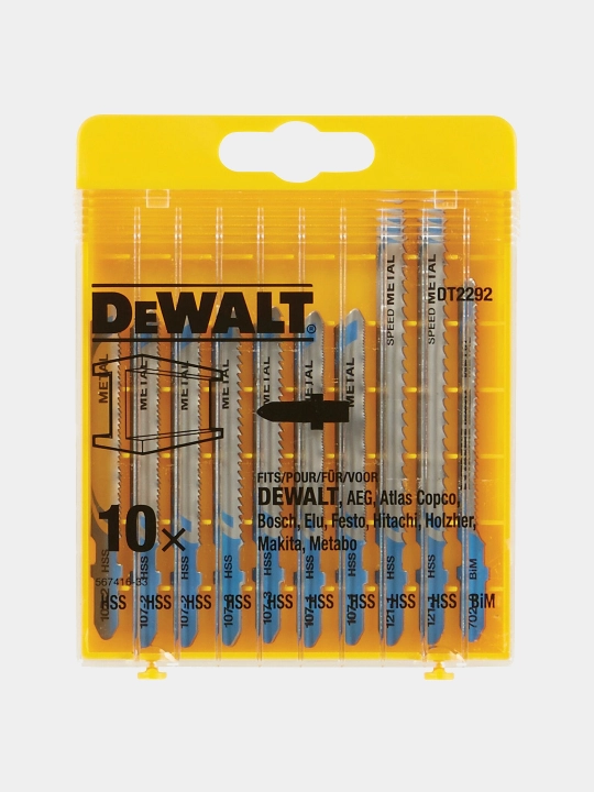 Набор полотен для электролобзиков по металлу DeWALT, 10 шт, DT2292-QZ