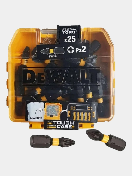 Набор бит DeWALT PZ2 25 мм 25 шт DT70556T-QZ - 