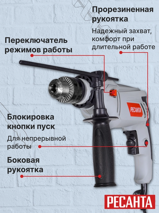 Zarbali drel ДУ-13/580 Ресанта art. 75/8/1