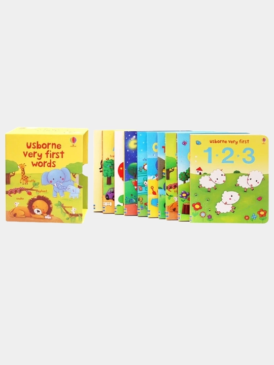 Ingiliz tilini o'rgatish uchun Usborne kitobi, qattiq muqovali bolalar kitoblari, 10 dona