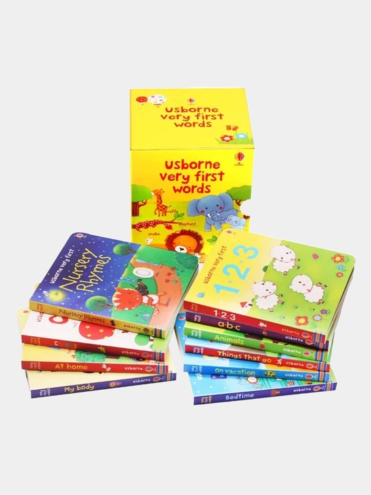 Ingiliz tilini o'rgatish uchun Usborne kitobi, qattiq muqovali bolalar kitoblari, 10 dona