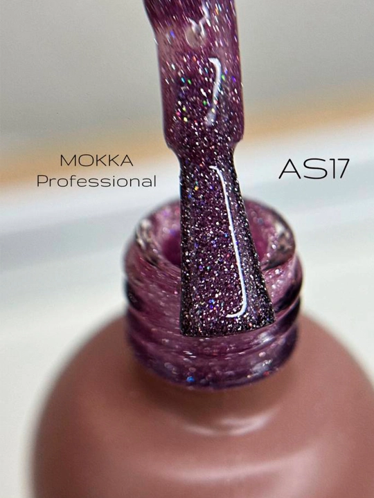 GALAXY MOKKA tirnoqlar uchun yorug‘lik qaytaruvchi gel-lak, 8 ml
