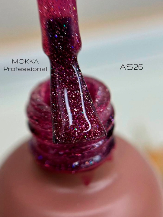 GALAXY MOKKA tirnoqlar uchun yorug‘lik qaytaruvchi gel-lak, 8 ml