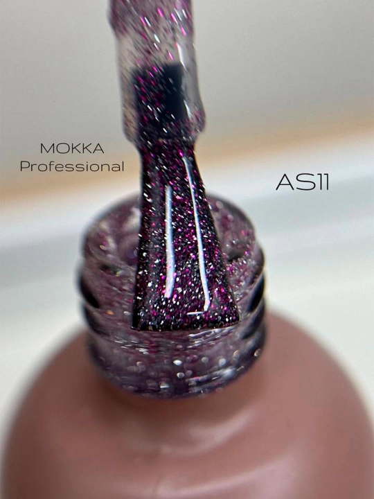 GALAXY MOKKA tirnoqlar uchun yorug‘lik qaytaruvchi gel-lak, 8 ml
