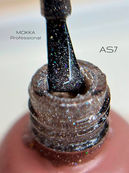 GALAXY MOKKA tirnoqlar uchun yorug‘lik qaytaruvchi gel-lak, 8 ml
