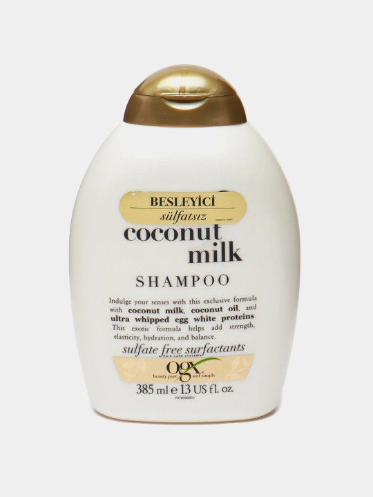 Oziqlantiruvchi shampun Ogx, kokos suti bilan, 385 ml
