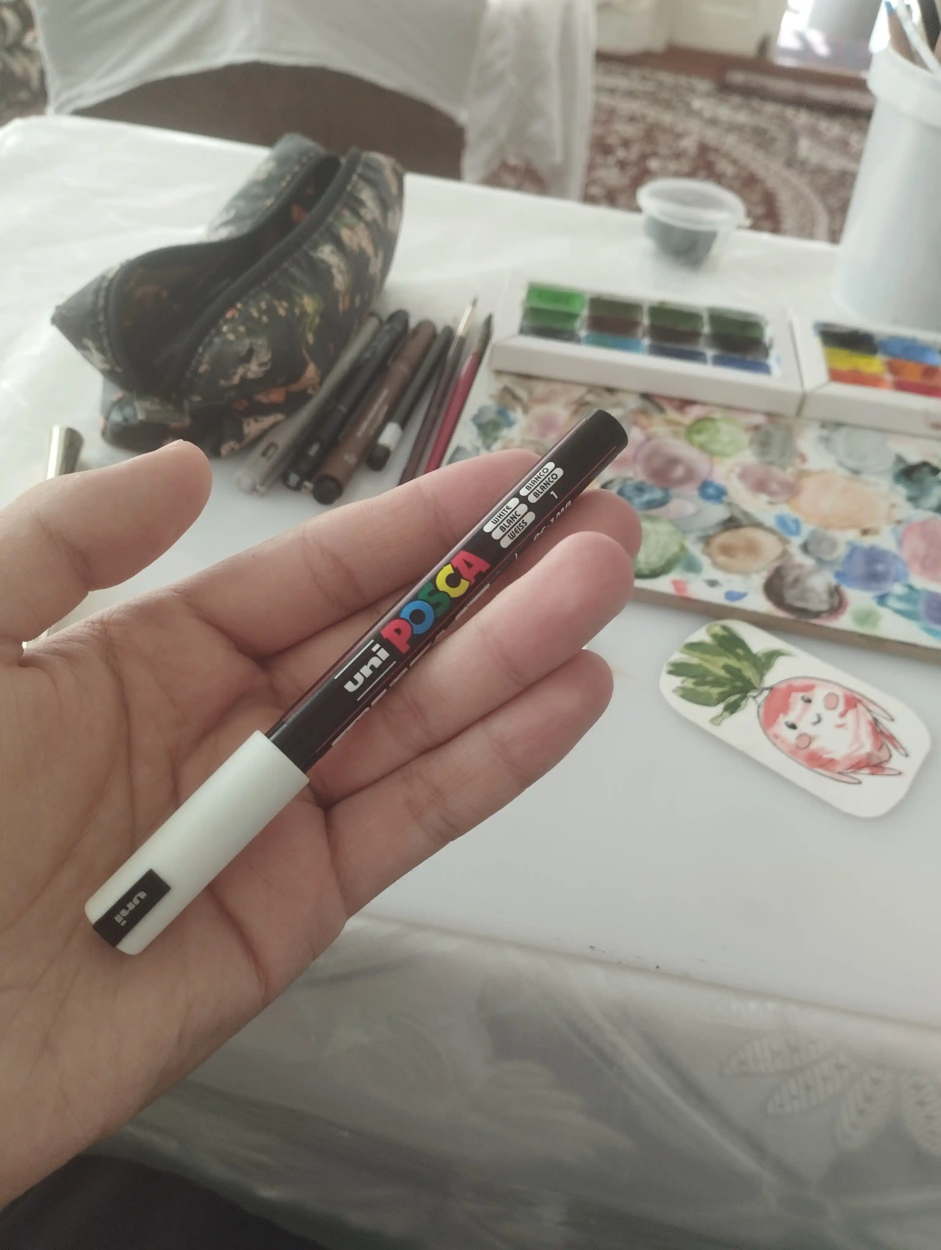 Маркер Uni POSCA PC-1MR, 0.7 мм, белый