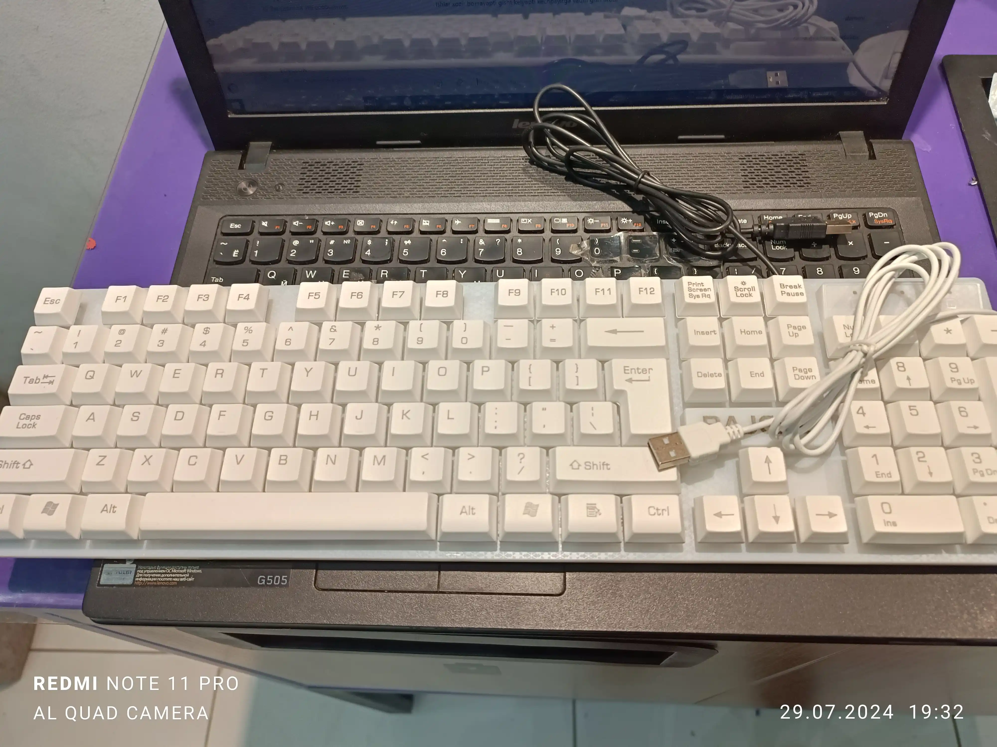 Simli o'yin klaviaturasi va sichqoncha Bajeal K350, yoritgichli
