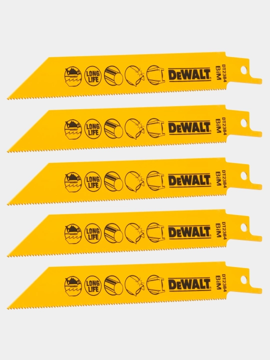 Sablya arrasi uchun pichoqlar to'plami DeWALT 1.4 х 152 mm, 5 dona DT2384-QZ - 