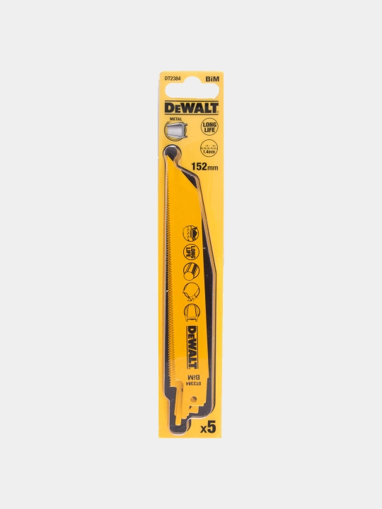 Набор полотен для сабельной пилы DeWALT 1.4 х 152 мм, 5 шт DT2348-QZ