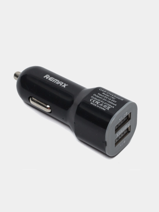 Avtomobil zaryadlovchi Remax 2 USB oqimi 2.1 A 2 ulagichlari 12v - 
