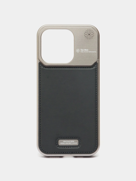 Кожаный металлический чехол для iPhone 14, 15, 16 Pro / Max, MagSafe, с ароматом - 