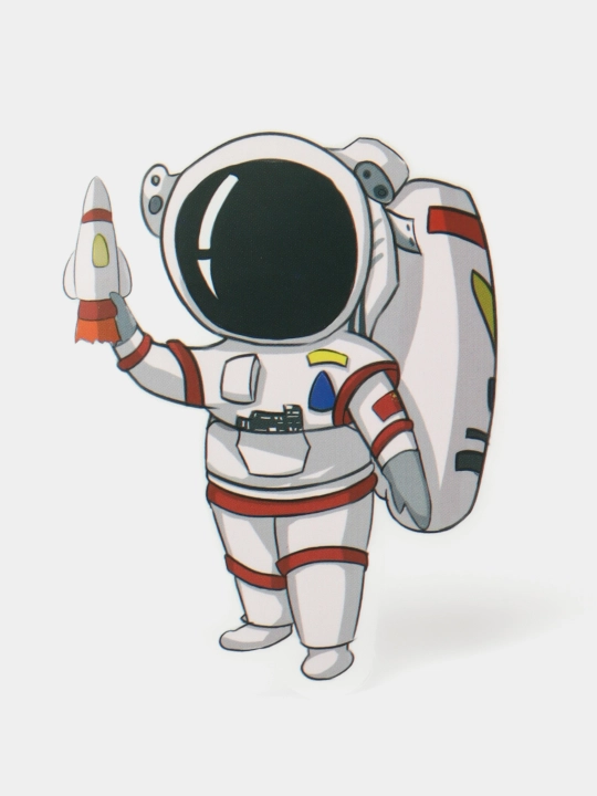 Наклейки, стикеры "Космонавт, ракета, планеты, космос, NASA, луна, галактика"