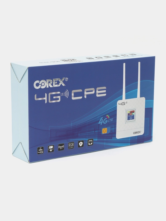 Corex 4G CPE-903 modem A9SW, Wi-Fi router, SIM karta uyasi bilan, 2 antenali