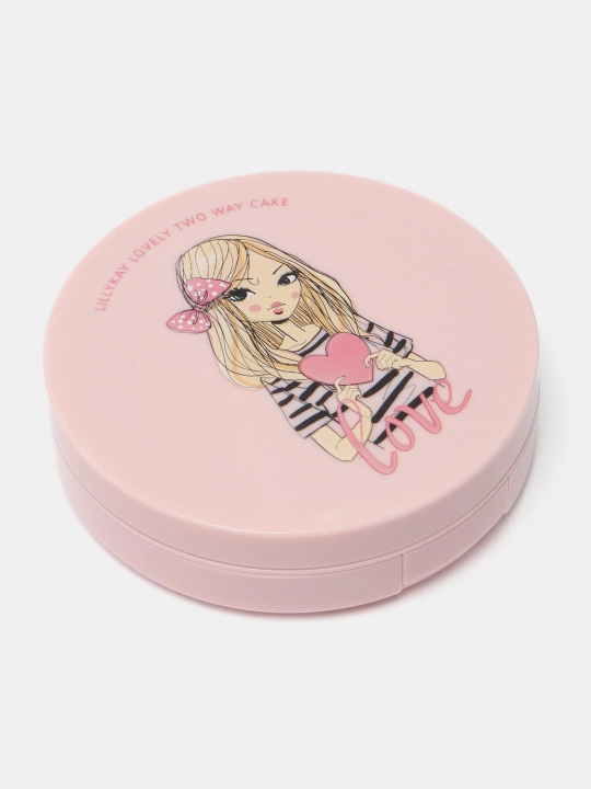 Yoshartiruvchi upa LillyKay Lovely Two Way Cake SPF40+ – tabiiy yoritilgan va silliq teri